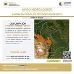 Senamhi emite alerta naranja por posible desborde de ríos en La Paz, Cochabamba y Santa Cruz